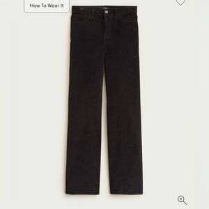 J. Crew Slim Wide Ankle Black Corduroy pants Size 28